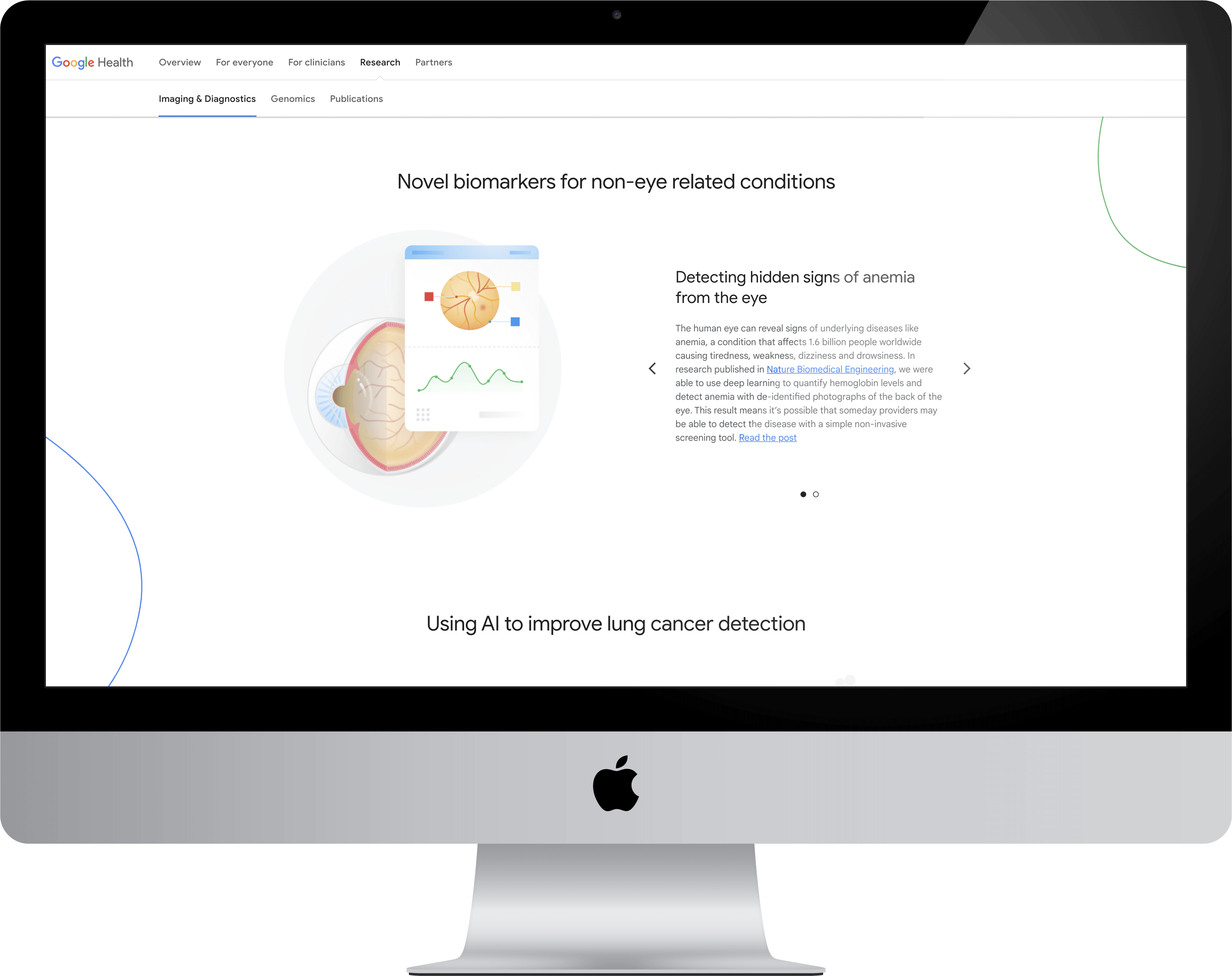 Screenshots of Google Health site